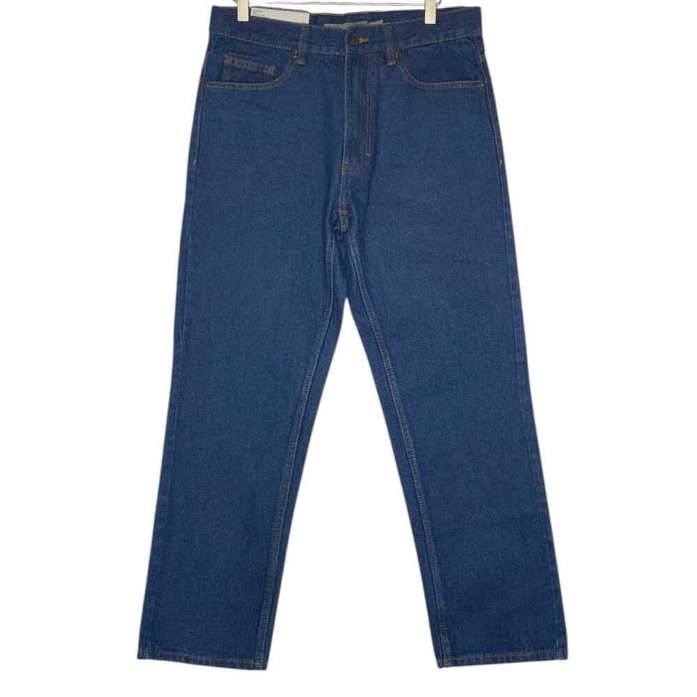 Berkley Jensen Regular Fit Denim Jeans Blue Straight Leg Mens Size 30x30 NWT